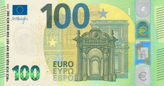 Recto du billet 100 euro série Europe