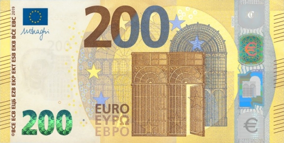 Recto du billet 200 euro série Europe