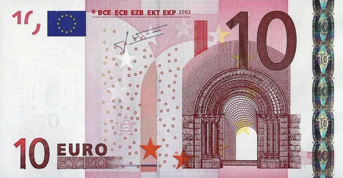 Recto 10 euro 2002