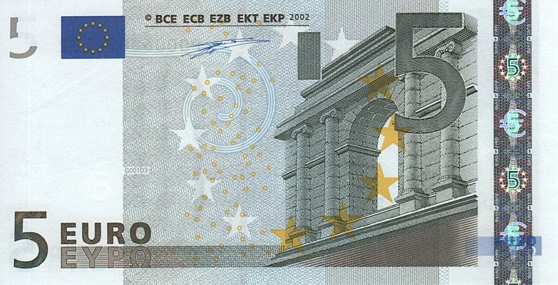 Recto 5 euro 2002